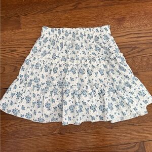 Floral Blue and White Zara Skirt